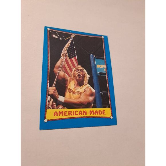 1987 Topps WWF Hulk Hogan #35 American Made Wrestling Trading Card Vintage - Picture 1 of 2